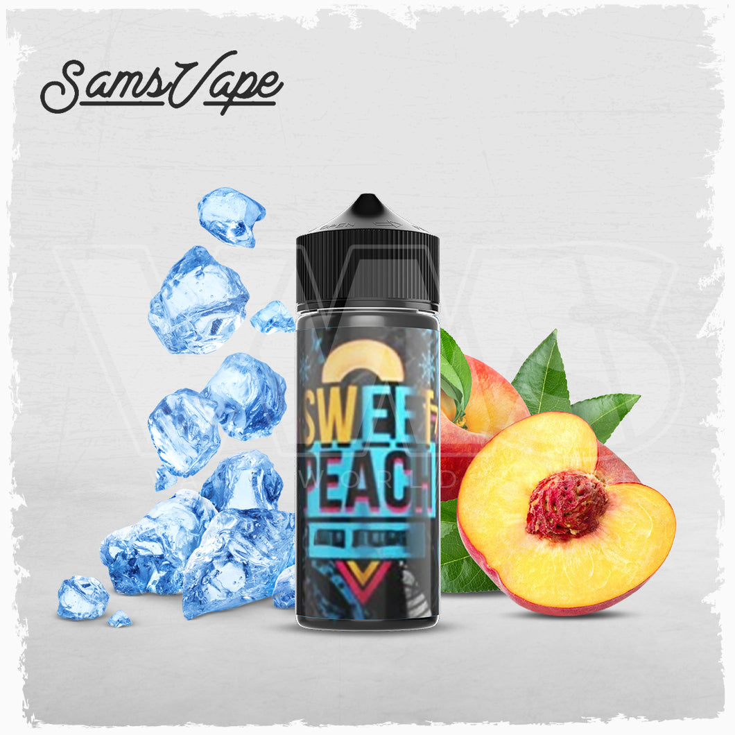 Sams Vape - Frozen Sweet Peach High Nic 120ml Vape World Store Sams Vape - Frozen Sweet Peach High Nic 120ml Vape World Store